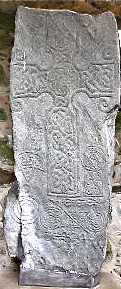 St Fergus's 'teaching' cross-slab at Chapel of St.Fergus,Dyce in Pictish Cé, present Aberdeen